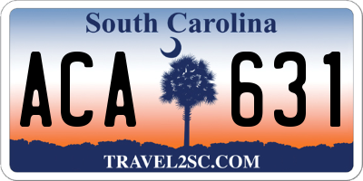 SC license plate ACA631