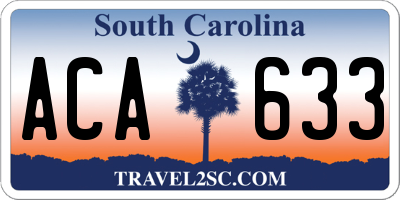 SC license plate ACA633