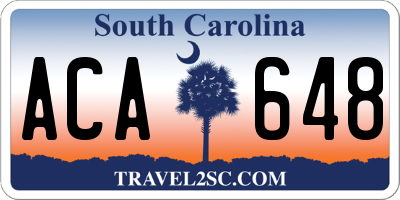 SC license plate ACA648