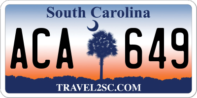 SC license plate ACA649
