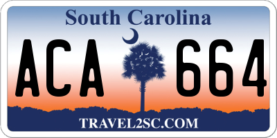 SC license plate ACA664