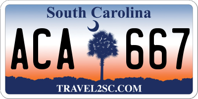 SC license plate ACA667