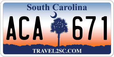 SC license plate ACA671