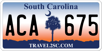 SC license plate ACA675