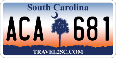 SC license plate ACA681