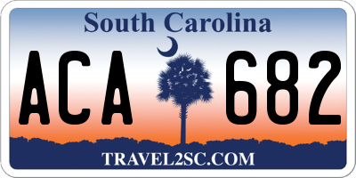 SC license plate ACA682