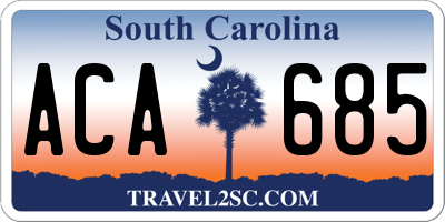 SC license plate ACA685