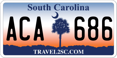 SC license plate ACA686