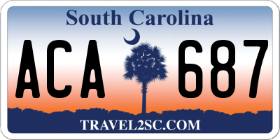 SC license plate ACA687