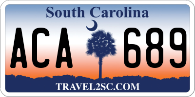 SC license plate ACA689