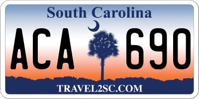 SC license plate ACA690