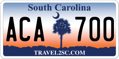 SC license plate ACA700