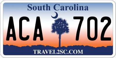 SC license plate ACA702