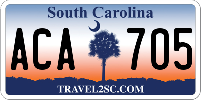 SC license plate ACA705