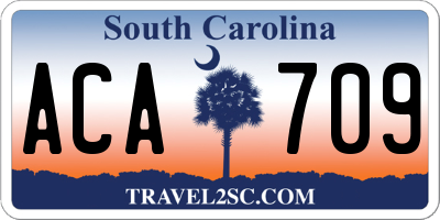 SC license plate ACA709