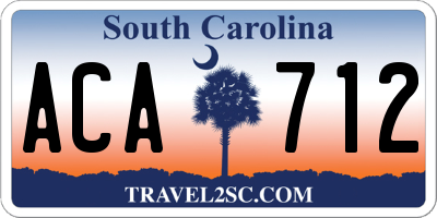 SC license plate ACA712