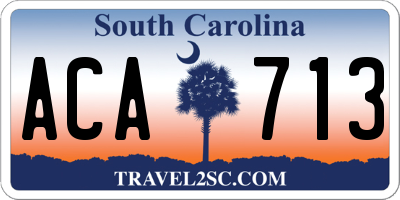 SC license plate ACA713
