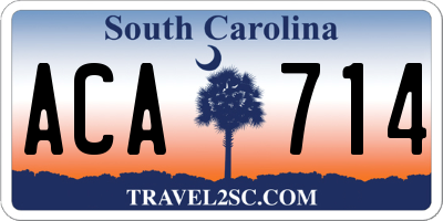 SC license plate ACA714