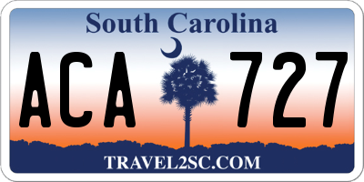 SC license plate ACA727