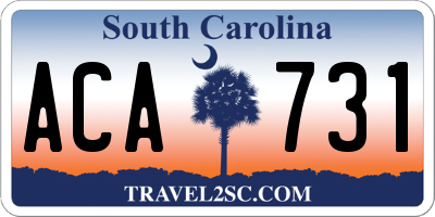 SC license plate ACA731