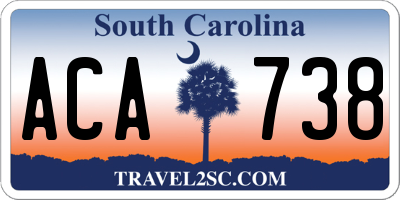 SC license plate ACA738