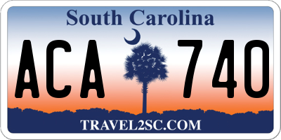 SC license plate ACA740