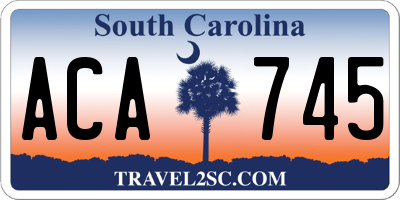 SC license plate ACA745