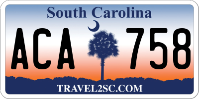 SC license plate ACA758