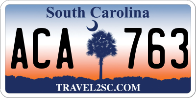 SC license plate ACA763