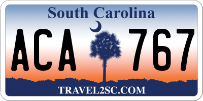 SC license plate ACA767