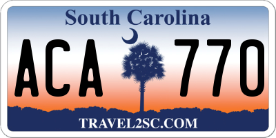 SC license plate ACA770