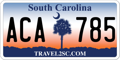 SC license plate ACA785