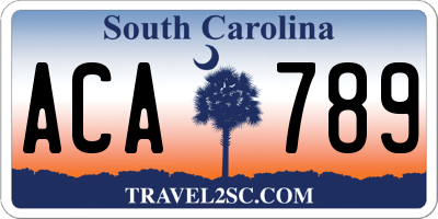 SC license plate ACA789