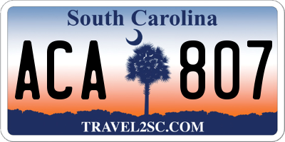 SC license plate ACA807