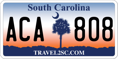 SC license plate ACA808