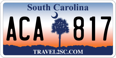 SC license plate ACA817