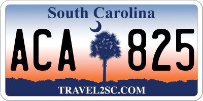 SC license plate ACA825
