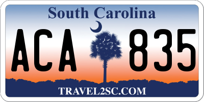 SC license plate ACA835
