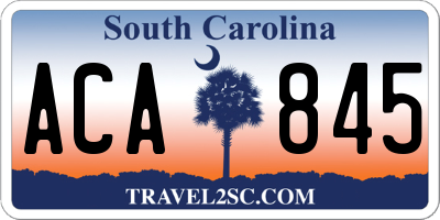 SC license plate ACA845