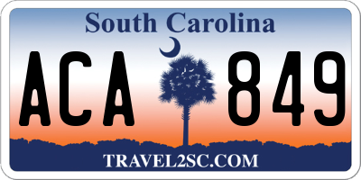 SC license plate ACA849