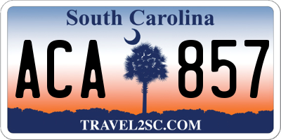 SC license plate ACA857