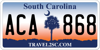 SC license plate ACA868