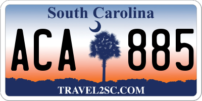 SC license plate ACA885