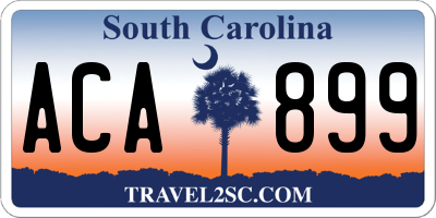 SC license plate ACA899