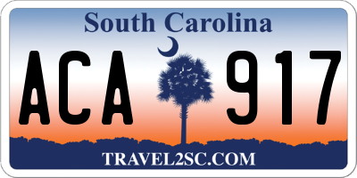 SC license plate ACA917