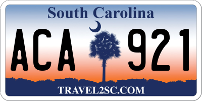 SC license plate ACA921