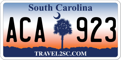 SC license plate ACA923