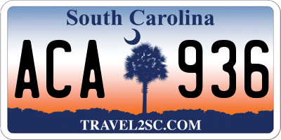 SC license plate ACA936