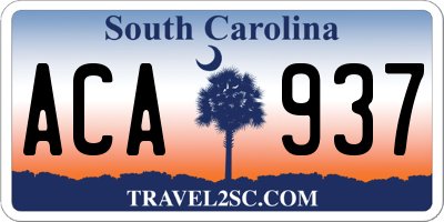SC license plate ACA937