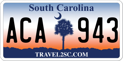 SC license plate ACA943